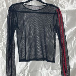 Mesh long sleeves